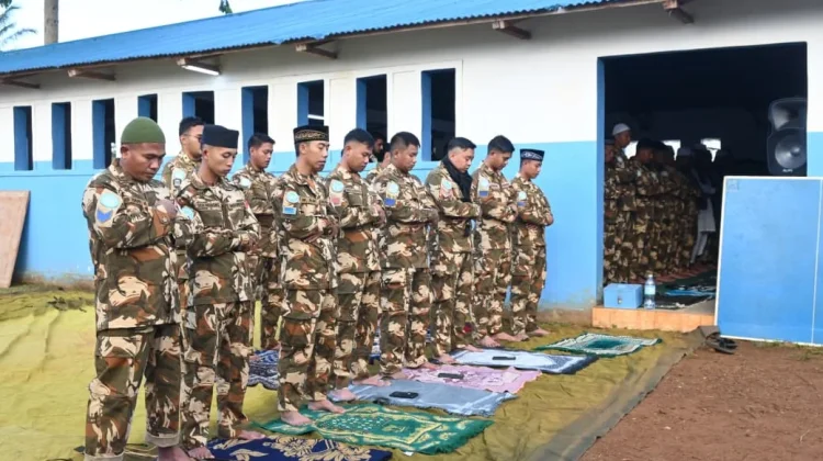 Prajurit Pasmar 3 Hidupkan Spirit Idulfitri 1447 H di Afrika