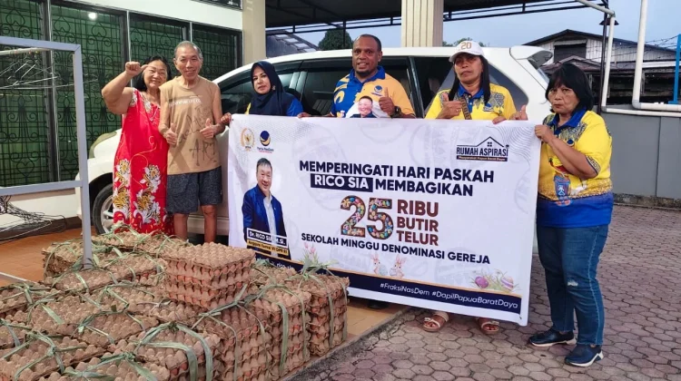 Peringati Hari Paskah, Rico Sia Salurkan 25 Ribu Telur di Papua Barat Daya
