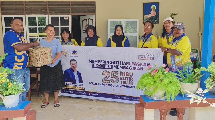 Peringati Hari Paskah, Rico Sia Salurkan 25 Ribu Telur di Papua Barat Daya