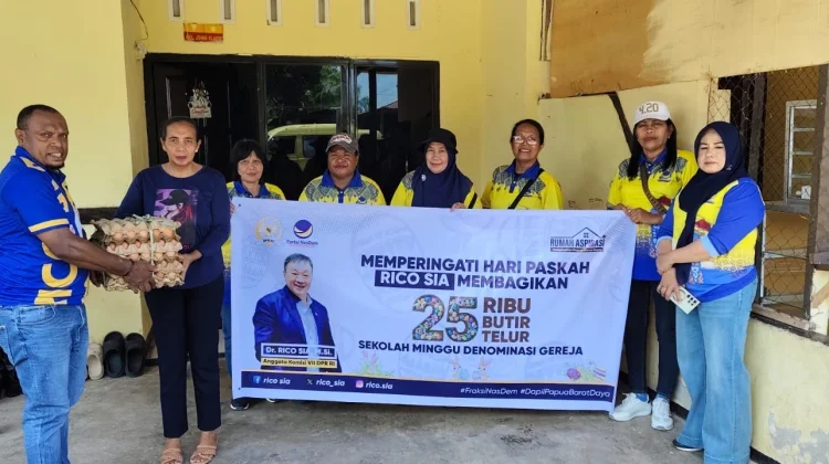 Peringati Hari Paskah, Rico Sia Salurkan 25 Ribu Telur di Papua Barat Daya
