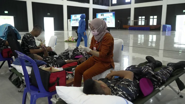 Danpasmar 3 Turut Andil dalam Donor Darah Serentak 2026
