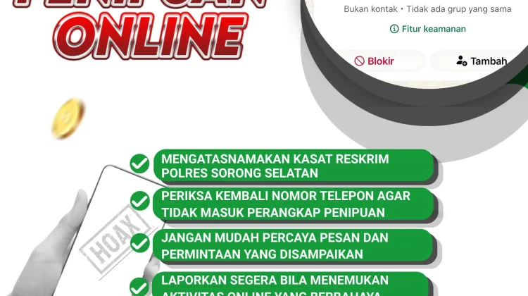 Polres Sorong Selatan Minta Warga Waspada Penipuan Online