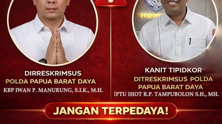 Modus Penipuan Beredar Mengatasnamakan Ditreskrimsus Polda Papua Barat Daya