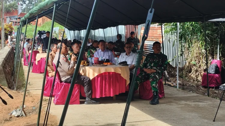 Danrem 181/PVT Laksanakan Groundbreaking Pembangunan Jembatan Garuda