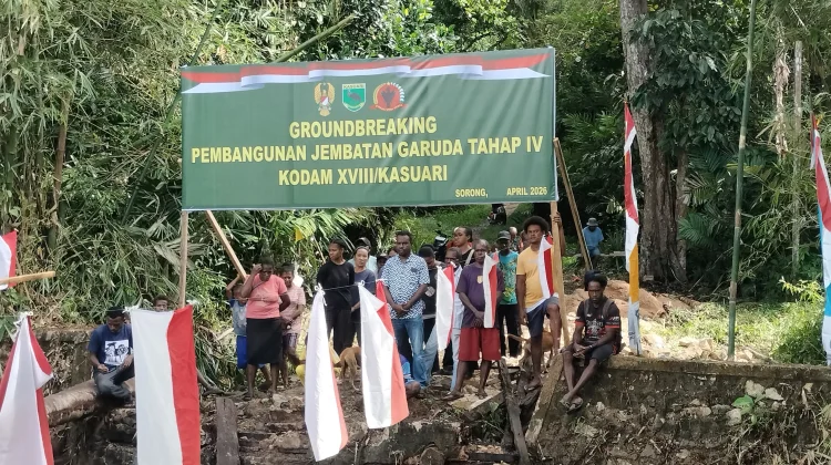 Danrem 181/PVT Laksanakan Groundbreaking Pembangunan Jembatan Garuda