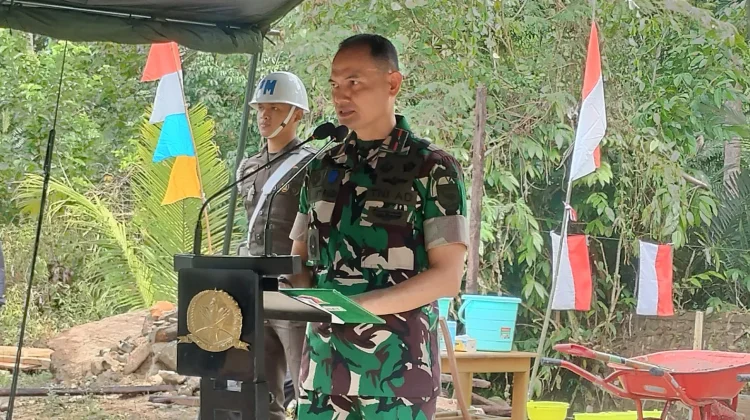 Danrem 181/PVT Laksanakan Groundbreaking Pembangunan Jembatan Garuda
