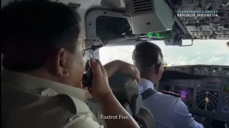Pesawat Prabowo Dikawal Enam Jet Tempur, Momen HUT ke-80 TNI AU