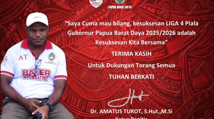 Liga 4 Piala Gubernur PBD 2026 Sukses, Dr. Amatus Turot Berterima Kasih