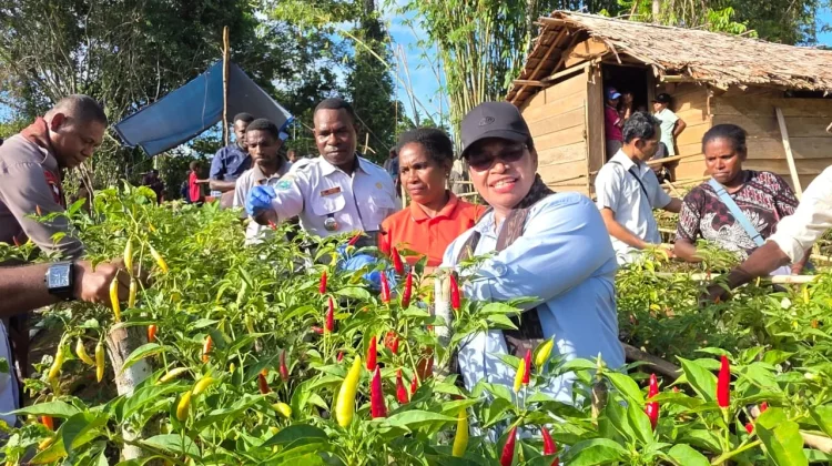 Bupati Petronela Krenak Apresiasi Peran Polri Berdayakan Masyarakat Petani