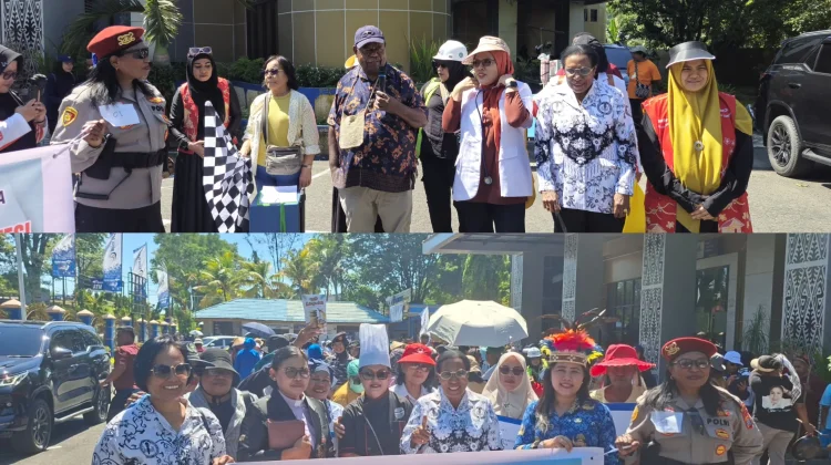 Karnaval 1000 Profesi Warnai Hari Kartini ke-147 di Papua Barat Daya
