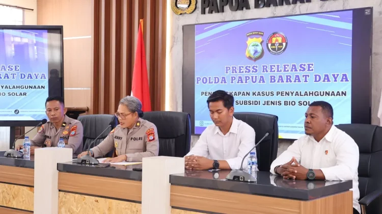 Polda PBD Menggelar Press Release Penyalagunaan BBM Subsidi Jenis Bio Solar