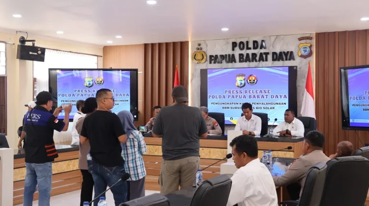 Polda PBD Menggelar Press Release Penyalagunaan BBM Subsidi Jenis Bio Solar