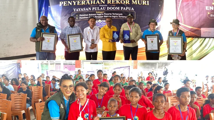 Doom Tra Kosong! Pulau Doom Cetak Rekor MURI Pelatihan Bahasa Inggris Terbanyak