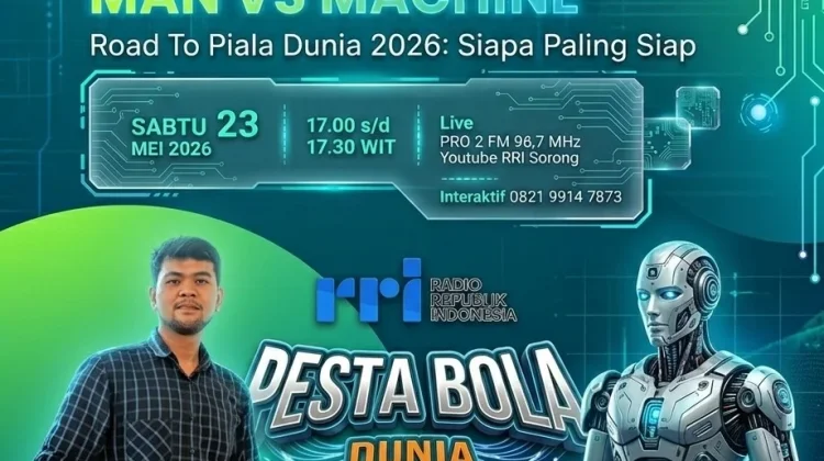 RRI Sorong Rilis GIBOL, Debat Seru Penyiar Vs AI Sambut Piala Dunia