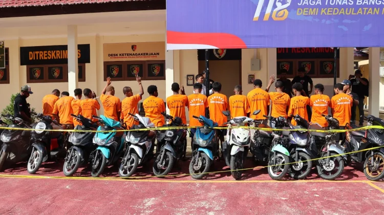 16 Tersangka Curanmor dan Curas Beserta 32 Unit Motor Berhasil Diamankan