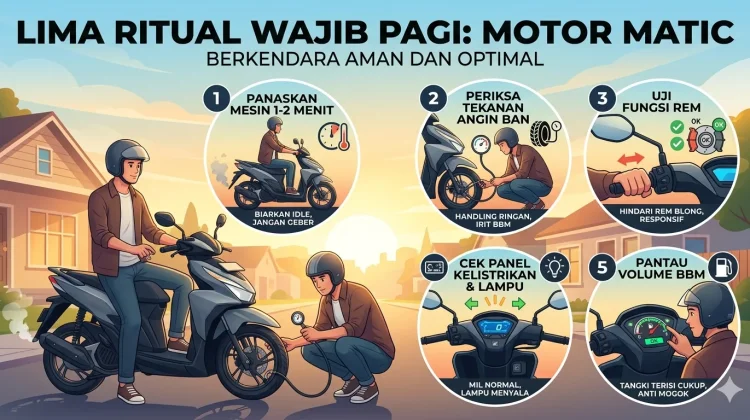 Lima Hal Wajib Pengendara Motor Matic Ketahui sebelum Beraktivitas di Pagi Hari