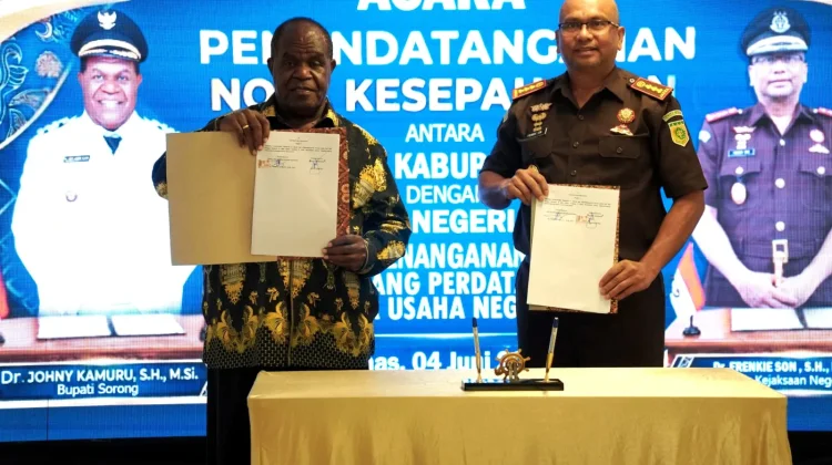 Kejaksaan Negeri Sorong Teken MoU dengan Pemkab Sorong untuk Bidang Datun