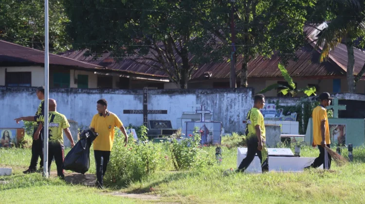 Sambut HUT ke-80 Bhayangkara, Polresta Sorong Kota Laksanakan Bakti Sosial Kurvey