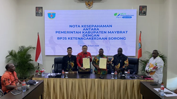 Teken MoU, Pemkab Maybrat dan BPJS Ketenagakerjaan Komitmen Lindungi Pekerja