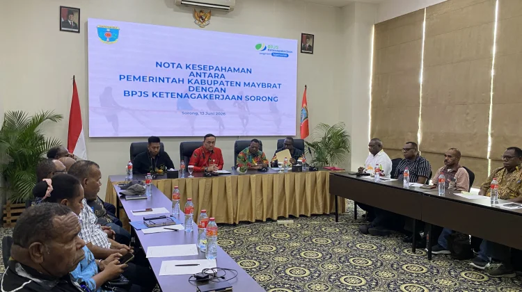 BPJS TK Sorong Dorong Perlindungan Pekerja Rentan Menggunakan Dana Kampung