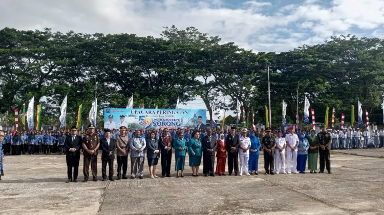 Upacara  HUT ke-59 Kabupaten Sorong, mari Jaga Kebersamaan