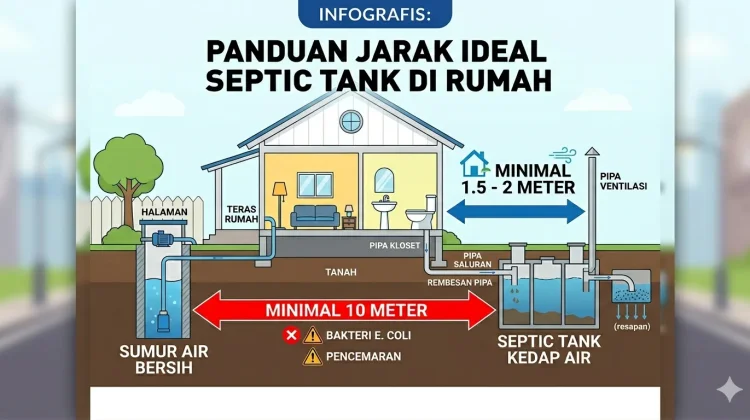 Jangan Sembarangan, Ini Jarak Ideal Bangun Septic Tank di Rumah