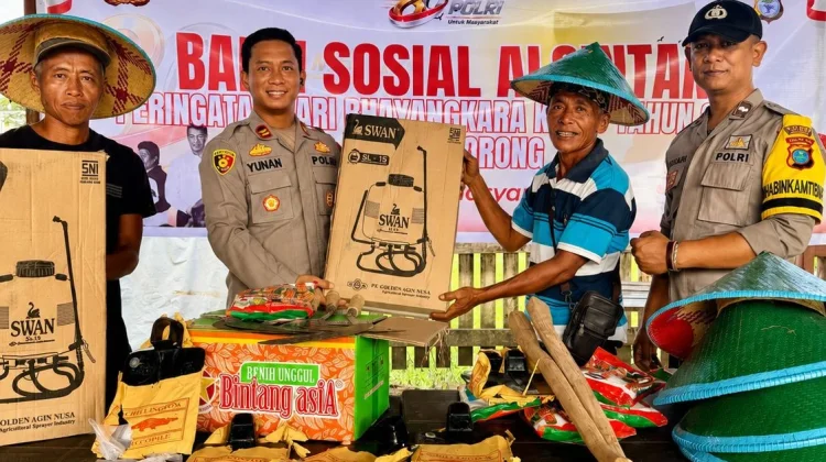 Polsek Klamono Serahkan Bantuan Alsintan kepada Kelompok Tani Makmur