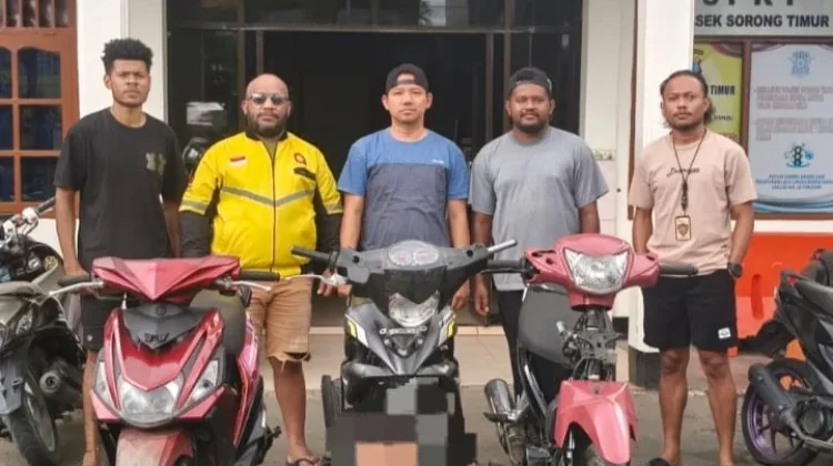 Team Paniki Polsek Sorong Timur Tangkap Terduga Pelaku Curanmor di Kota Sorong