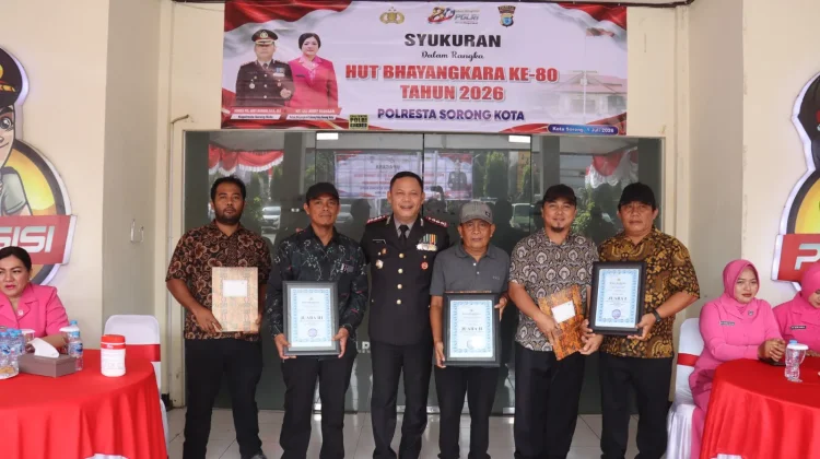 Syukuran Hari Bhayangkara ke-80, Polresta Sorong Kota Perkuat Komitmen