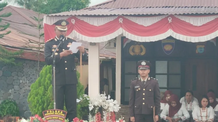 Kapolres Sorong Selatan Sampaikan 5 Pesan di HUT Bhayangkara Ke-80 Tahun