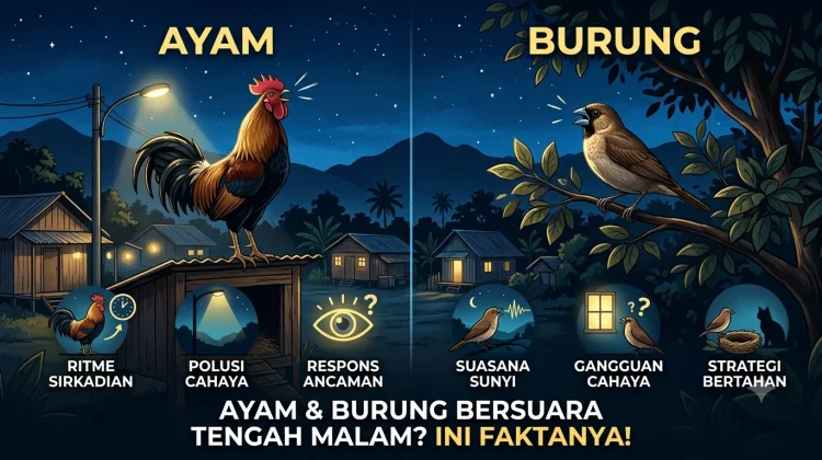 Mengapa Ayam dan Burung Kerap Bersuara di tengah Malam
