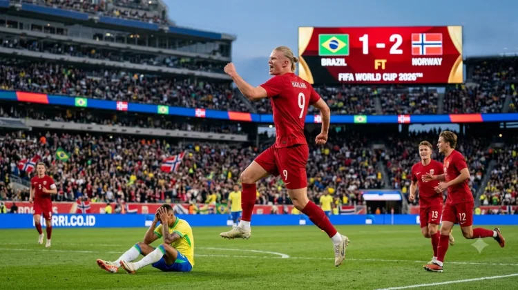 Dua Gol Haaland Hancurkan 'Selecao', Norwegia Melaju ke Perempat Final