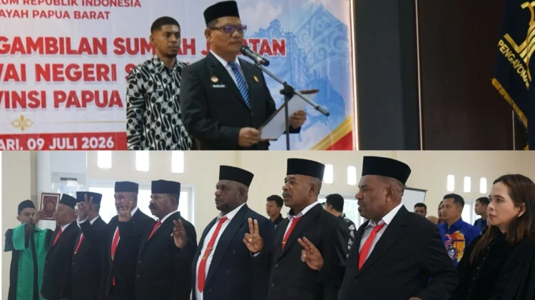 Tujuh Penyidik PNS Papua Barat Daya Dilantik Kakanwil Kemenkum PB