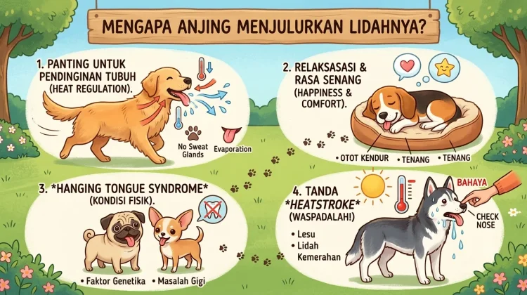 Alasan Dibalik Perilaku Anjing Menjulurkan Lidah