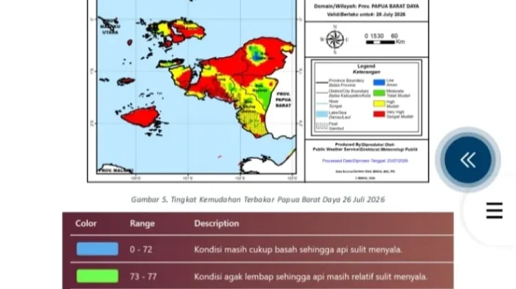 BMKG Sorong Imbau Warga Waspadai Potensi Karhutla