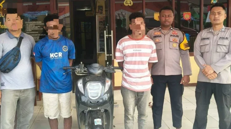 Team Paniki Polsek Sorong Timur Amankan Pelaku Curanmor Beserta 1 Motor Honda