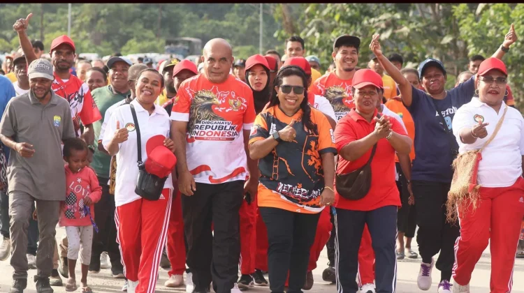 Semarak HUT ke-81 RI, Pemkab Tambrauw Gelar Jalan Santai dan Senam Bersama