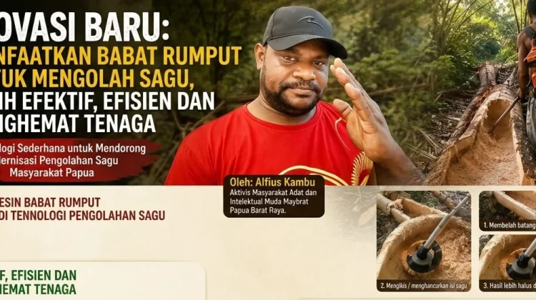 Inovasi Mesin Babat Rumput Bantu Pengolahan Sagu