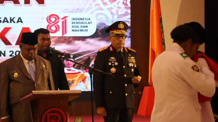 Kapolda Hadiri Pengukuhan Paskibraka Tingkat Provinsi Papua Barat Daya
