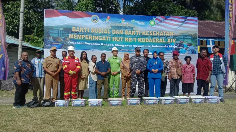 Pemkab Sorong Apresiasi Baksos-Bakes HUT ke-1 Kodaeral XIV di Kampung Kasim