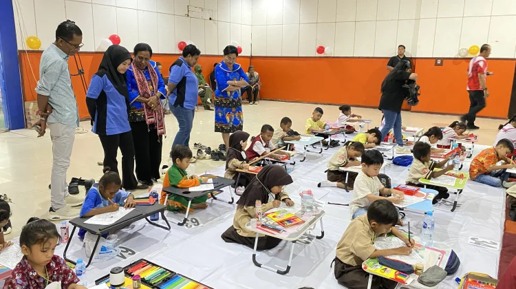 Sambut Hari Bhakti Radio, Bunda PAUD PBD Orpa Kambu Dukung Lomba Mewarnai RRI Sorong