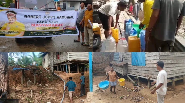 Bantuan Air Bersih Berlanjut, Robert Kardinal Salurkan Total 21 Tangki di Sorong