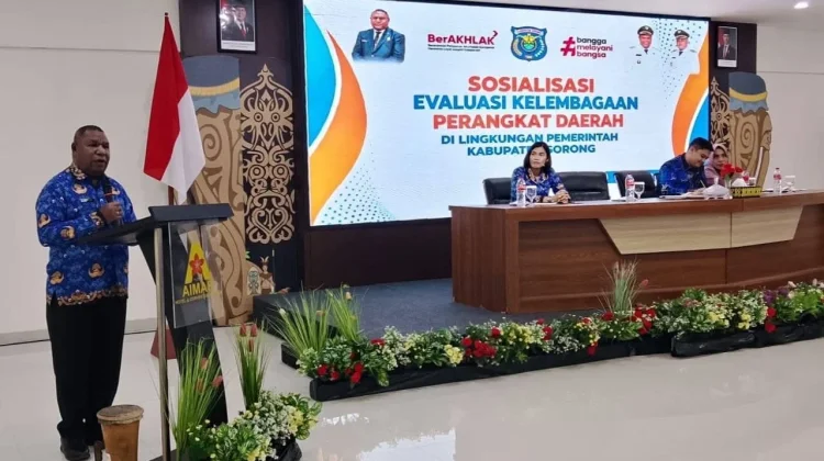 Pemkab Sorong Sosialisasikan Evaluasi Kelembagaan Perangkat Daerah