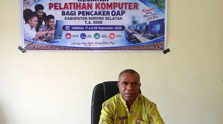 Tingkatkan Keterampilan OAP, Disnakertrans Sorsel Gelar Pelatihan Komputer