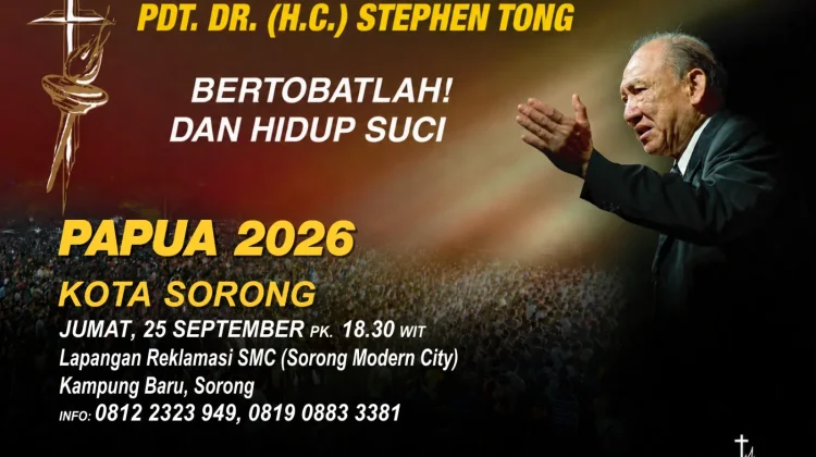 Kebaktian Pembaruan Iman Nasional Hadir di Sorong pada 25 September 2026