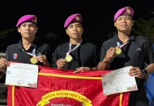 Atlet Pasmar 3 Taklukkan Kejurda Muaythai Banten 2026 dengan Tiga Emas