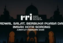 Waktu Berbuka Puasa dan Imsak Sorong, 27 Februari 2026