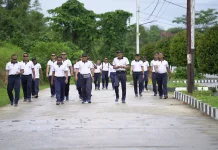 Jumat Ceria Ramadan, Perwira Denmako Pasmar 3 Tetap Bugar lewat Olahraga Rutin