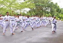 Hari Ke-16 Ramadan, Prajurit Denmako Pasmar 3 Tetap Tangguh Asah Kemampuan Karate
