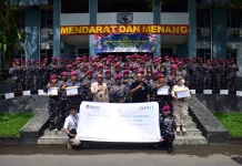 Kerjasama Pasmar 3 - BNI, 2.091 Paket Lebaran disalurkan ke Prajurit dan PNS